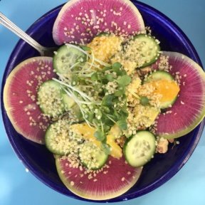 Gluten-free radish bowl from Backyard Bowls